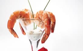 Poached Shrimp with Lemon-Horseradish Dipping Sauce