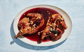 Pomegranate-Glazed Chicken with Buttery Pine Nuts