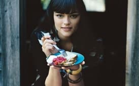 Poppy Seed Pound Cake with Plum Pluot Compote