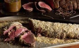 Porcini-Crusted Beef Tenderloin with Truffle Butter Sauce