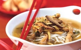 Pork and Noodle Soup with Shiitake and Snow Cabbage