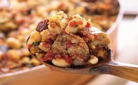 Pork Cassoulet with Pork Confit and Winter Tomato Sauce