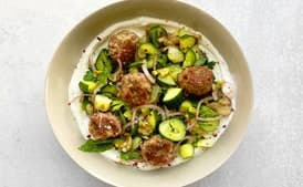 Pork Meatballs and Cucumber Salad