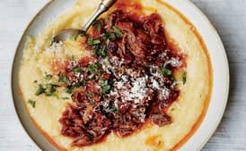 Pork Ragù Over Creamy Polenta