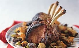 Pork Rib Roast with Fig and Pistachio Stuffing