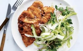 Pork Shoulder Cutlets with Fennel and Asparagus Salad