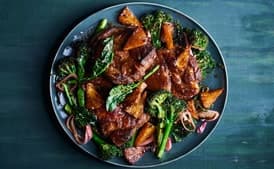 Pork Shoulder With Pineapple and Sesame Broccoli
