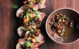 Pork Tenderloin with Date and Cilantro Relish
