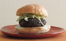 Portobello Buffalo Burgers with Celery Apple Slaw