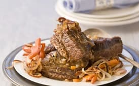 Pot Roast with Caramelized Onions and Roasted Carrots