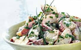 Potato and Pea Salad with Chive Aïoli