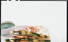 Potato, Greens, and Goat Cheese Quesadillas