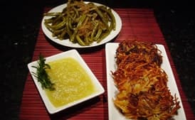 Potato-Parsnip Latkes with Savory Applesauce