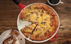 Potato, Sausage, and Spinach Breakfast Casserole