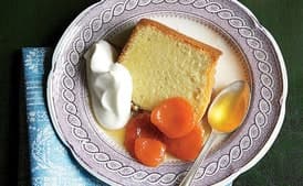 Pound Cake with Grand Marnier-Poached Apricots