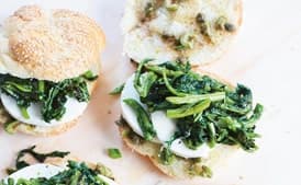 Pressed Broccoli Rabe and Mozzarella Sandwiches