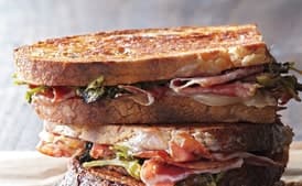 Pressed Coppa Sandwiches with Broccoli Rabe Pesto
