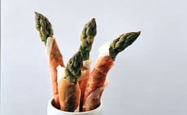 Prosciutto-Wrapped Asparagus with Truffle Butter