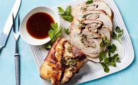 Provençal Roasted Garlic–Braised Breast of Veal with Springtime Stuffing