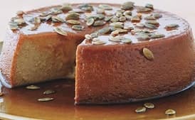 Pumpkin Flan with Spiced Pumpkin Seeds