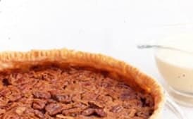 Pumpkin-Pecan Pie with Whiskey Butter Sauce