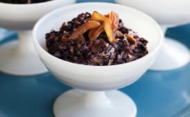 Purple Rice Pudding with Rose Water Dates
