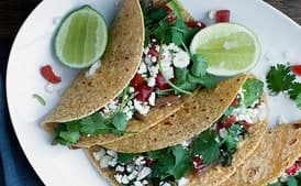 Purslane and Avocado Tacos with Pico de Gallo