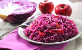 Quick-Braised Red Cabbage and Apple