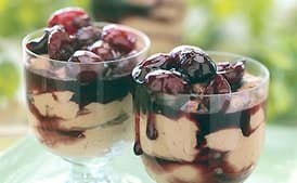 Quick Chocolate-Cinnamon Mousse with Cherries