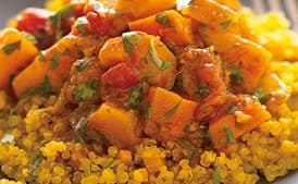 Quinoa with Moroccan Winter Squash and Carrot Stew