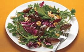 Radicchio and Arugula Salad with Dates, Hazelnuts, and Feta