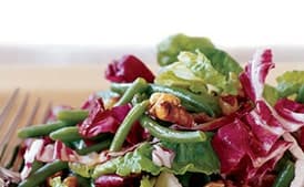 Radicchio and Haricot Vert Salad with Candied Walnuts
