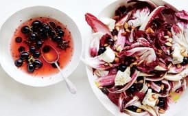 Radicchio Salad with Pickled Grapes and Goat Cheese