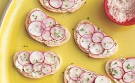 Radish-Chive Tea Sandwiches with Sesame and Ginger