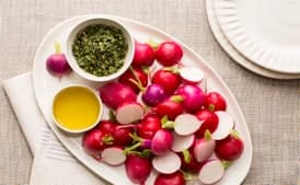 Radishes with Herbed Salt and Olive Oil