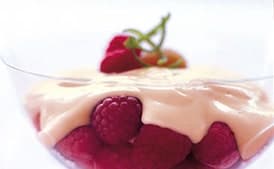 Raspberries with Saba Sabayon