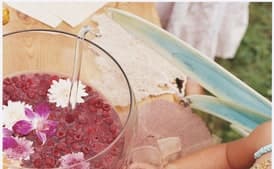 Raspberry and Rosé Petal Punch