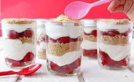Raspberry Cheesecake Jars