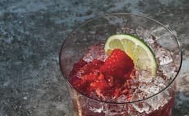 Raspberry-Rose Gin Rickey
