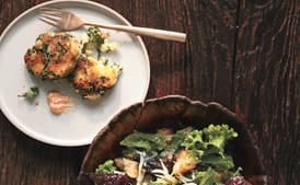 Raw Mustard Greens Salad with Gruyère and Anchovy Croutons