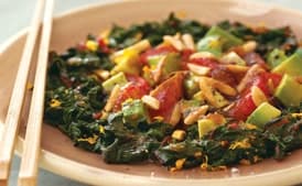 Red Chard, Avocado, and Blood Orange with Mango-Chutney Dressing