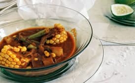 Red Chileatole with Fall Vegetables