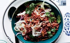 Red Rice Salad with Pecans, Fennel, and Herbs