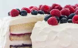 Red, White, and Blue Ice Cream Cake