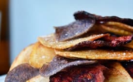 Red, White, and Blue Potato and Beet Chips