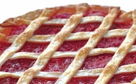 Rhubarb Lattice Pie with Cardamom and Orange