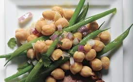 Rib-Eye Steaks with Garbanzo and Green Bean Salad