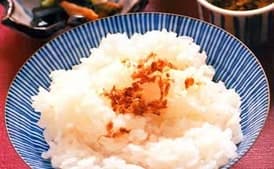 Rice with Soy-Glazed Bonito Flakes and Sesame Seeds