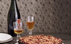 Rich Chocolate Cake with Salty Dulce de Leche & Hazelnut Brittle