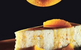 Ricotta Cheesecake with Caramel-Orange Sauce